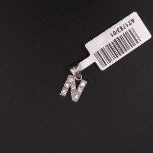 Ciondolo ob iniziale n con zirconi