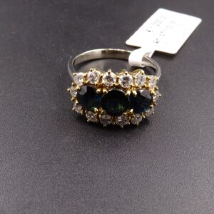 Trilogy ob/og brillanti 0.80ct + zaffiro 1.00 ct