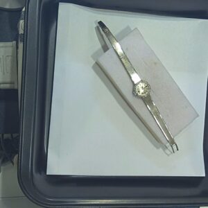 Orologio omega brill.0.40ct vintage meccanico a carica manuale