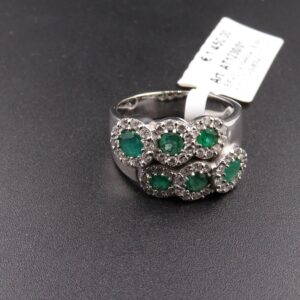 Bifascia marika ob brill 0.70ct+smeraldo 1.20ct