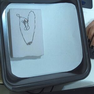 Collana ob con centralino palline