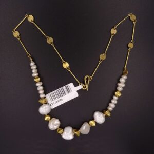 Collana og pepite oro e perle