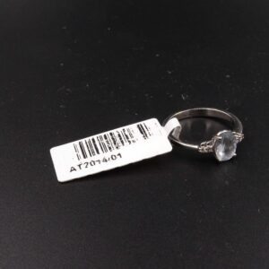 Anello ob comete brill e acquamarina ovale