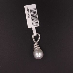 Ciondolo perla barocca e brill 0.10ct