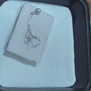 Collana con ciondolo perle australiane >10ct brill 0,15ct