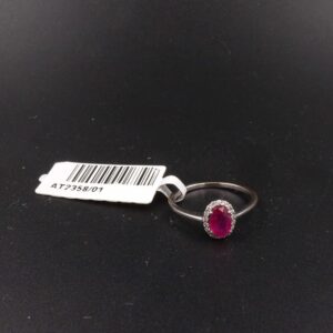 Anello ob brill. 0.10ct rubino 0.70ct