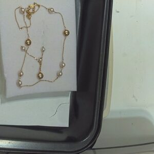 Collana og con perle d'acqua dolce