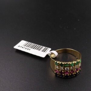 Anello og pietre zirc. e radice di rub, smer, zaff.