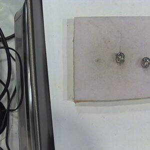 Coppia di orecchini satinati ventaglio ob