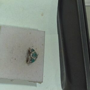 Anello con brill 0.20ct e smeraldo 0.80 ct ob