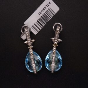 Orecchini topazi azz. e brill