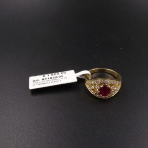 Anello og brill 0.35 ct-rubino 0.80ct