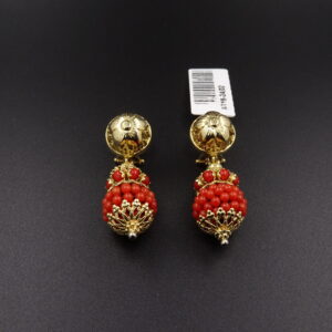 Orecchini sunday og corallo