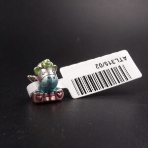 Charm bruno unicorno arcobaleno