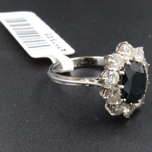 Anello ob zaffiro 1.8 ct e brillanti 2.00 ct