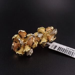 Orecchini fiori satinati 3 colori