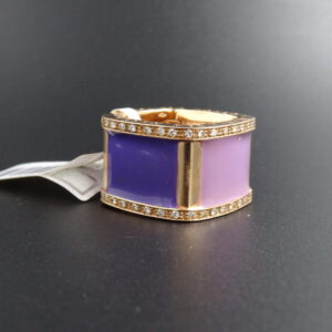 Anello maria pia nasta 0.64 ct e smalto