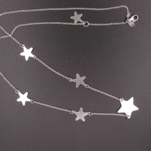 Girocollo stelle oro bianco