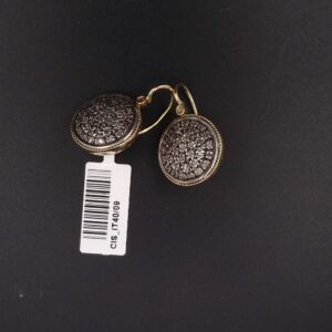 Orecchini tondi con diamantini