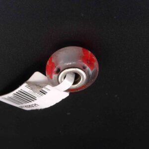 Charm pandora vetro di murano papavero