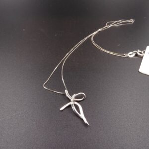 Collana croce piccola 0,05 ct