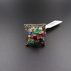 Anello 9 kt e argento