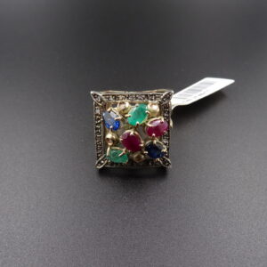 Anello 9 kt e argento